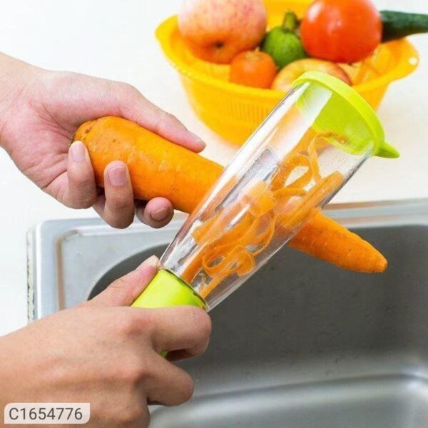 Peeler-Multifunction Kitchen Vegetable ,Fruit No Mess Peeler With Storage Container