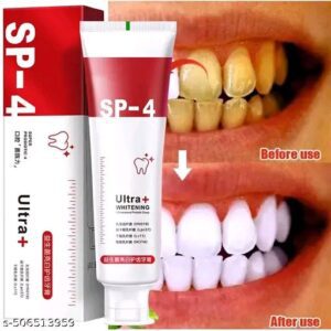 SP 4 UltraBrightening Toothpaste with Toothbrush – 40g Advanced Whitening Formula for Stain Removal, Enamel Protection & Fresh Mint Flavor peck 1