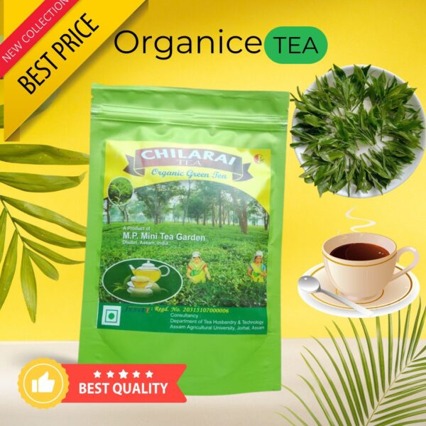 Chilarai Assam Organic Green Tea 100g(2 Peck 100×2=200g)