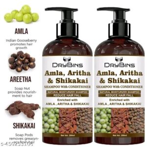 Amla , Aritha & Shikakai Shampoo with conditioner for Reduce hairfall and Anti-dandruff (500 ml)